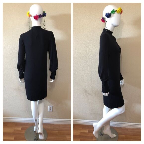 One One Six Ruched Neck Sleeve Short Dress Sz Lg - Picture 4 of 11